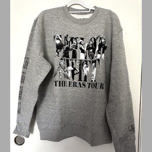 OFFICIAL - Taylor Swift The Eras Tour Grey Crewneck Sweatshirt -  Size Large